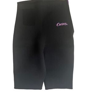 Curves Womens Compression Shorts S Black